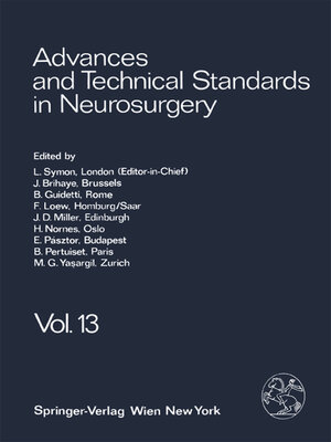 cover image of Advances and Technical Standards in Neurosurgery
